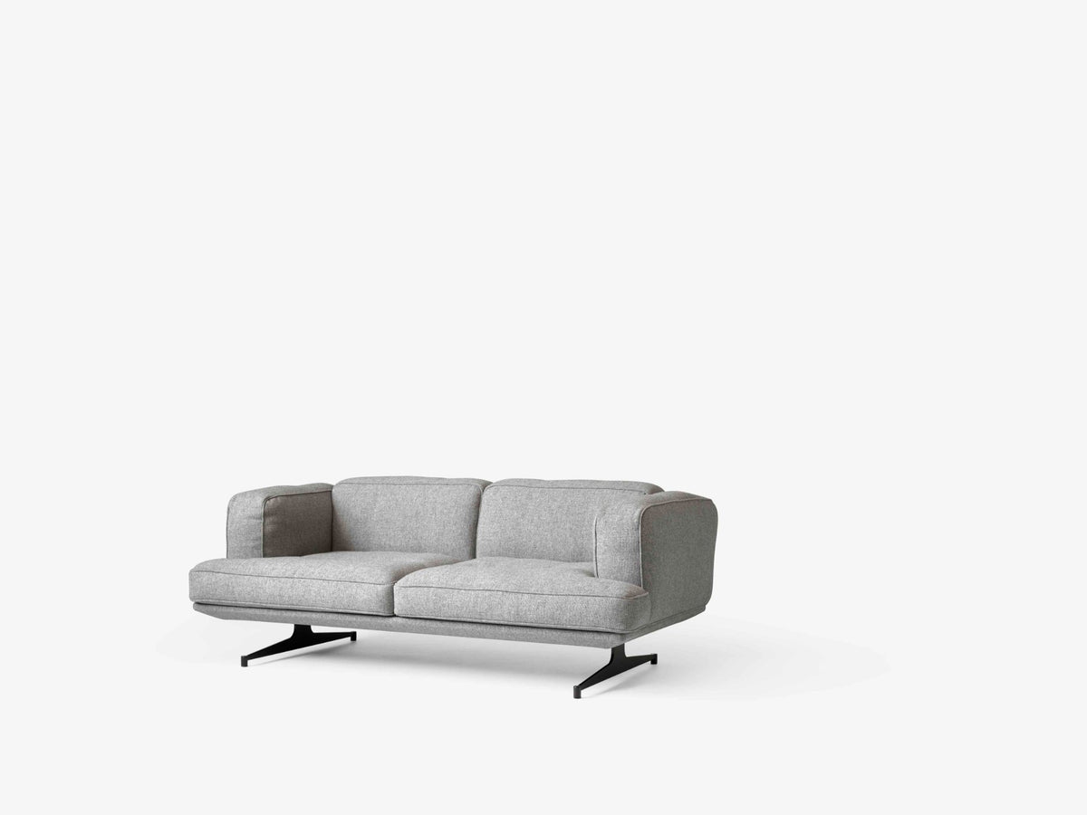 2-Seater Sofa INLAND AV22 upholstered with black base
