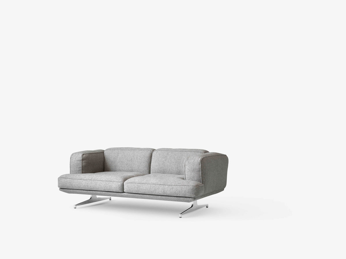 2-Seater Sofa INLAND AV22 upholstered with aluminum base