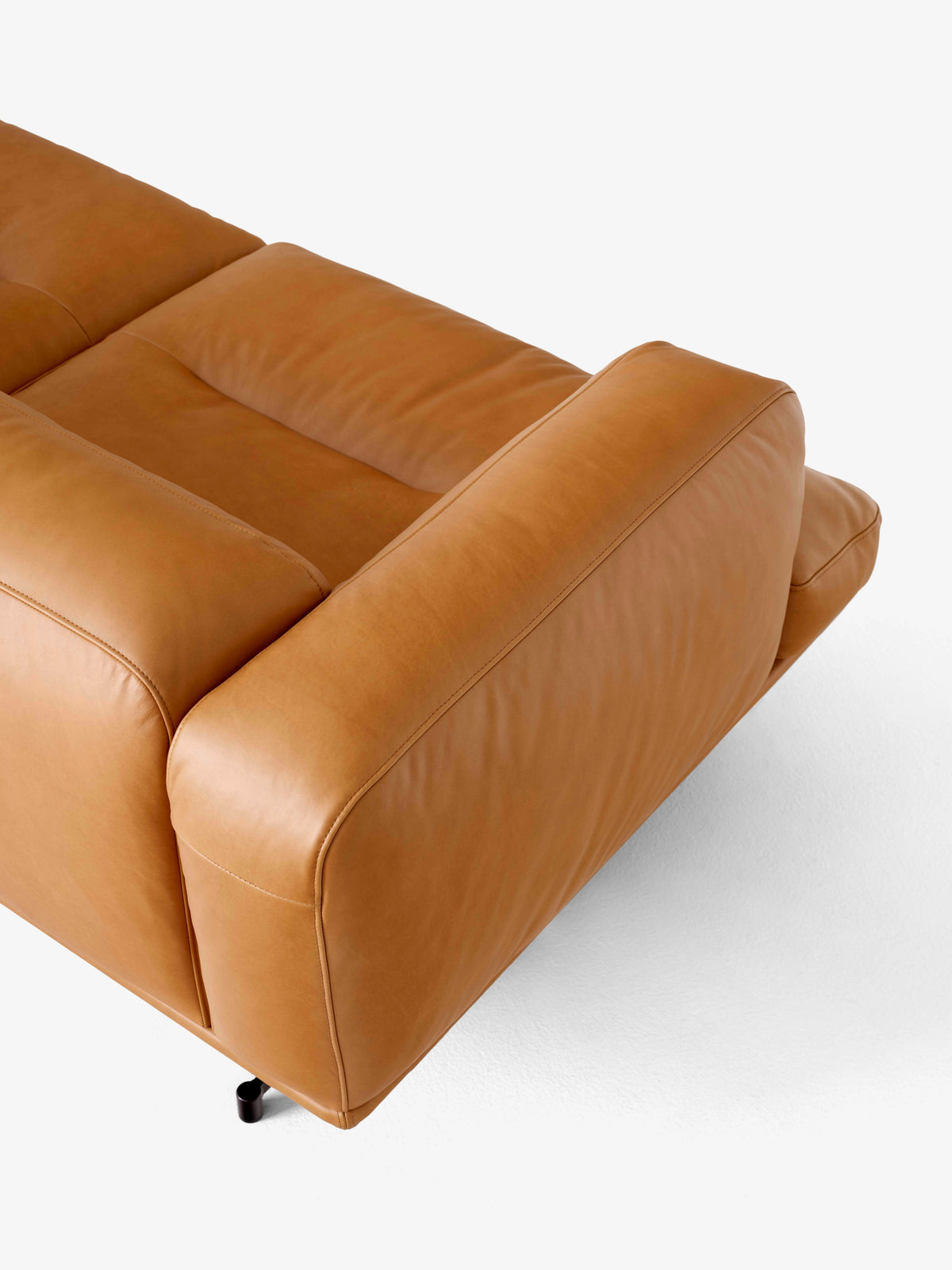 2-Seater Sofa INLAND AV22 upholstered with black base