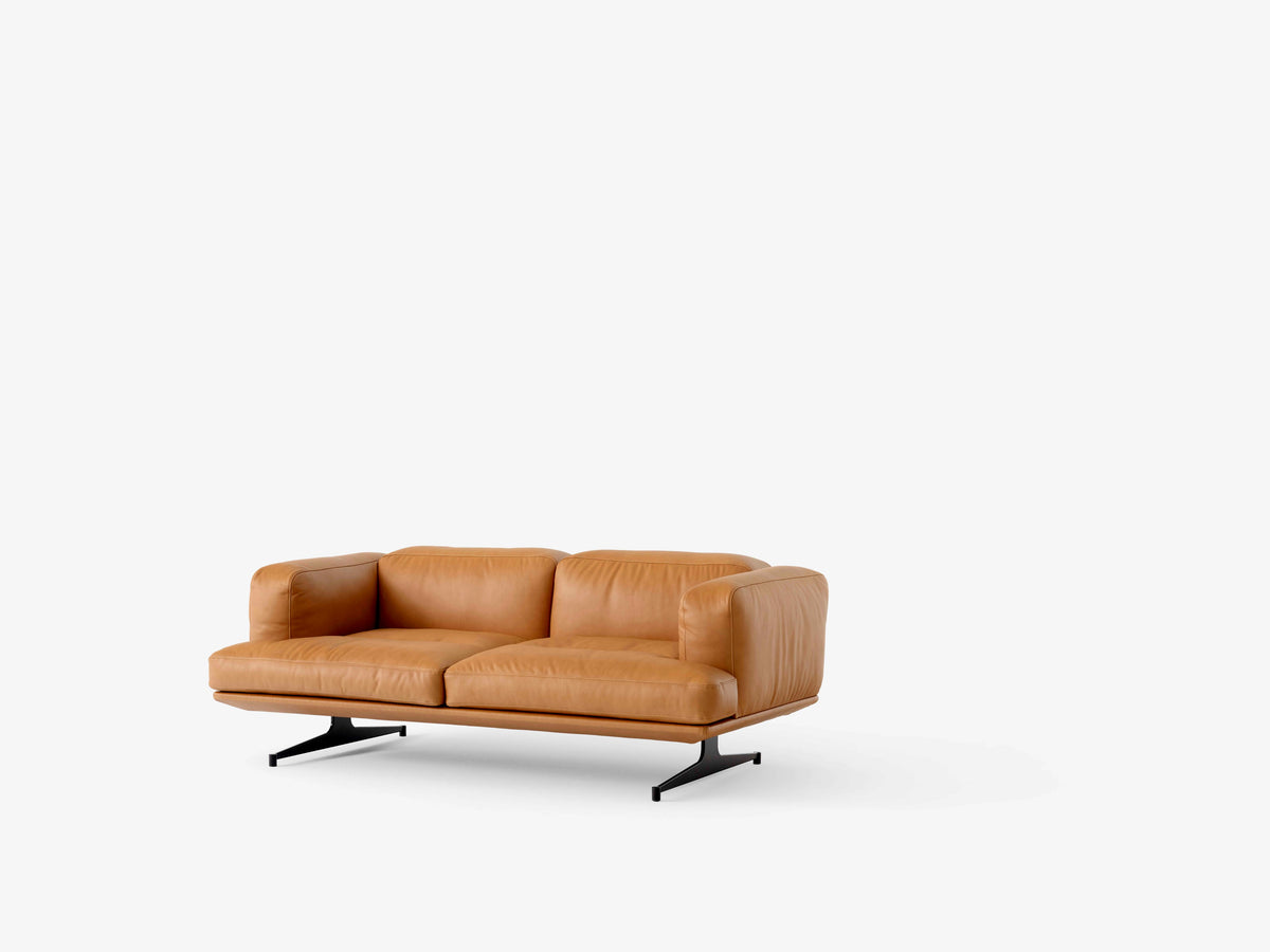 2-Seater Sofa INLAND AV22 upholstered with black base