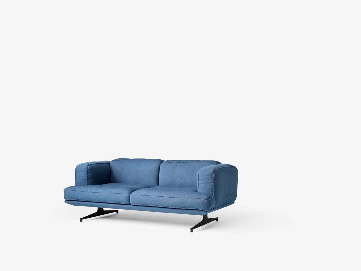 2-Seater Sofa INLAND AV22 upholstered with black base
