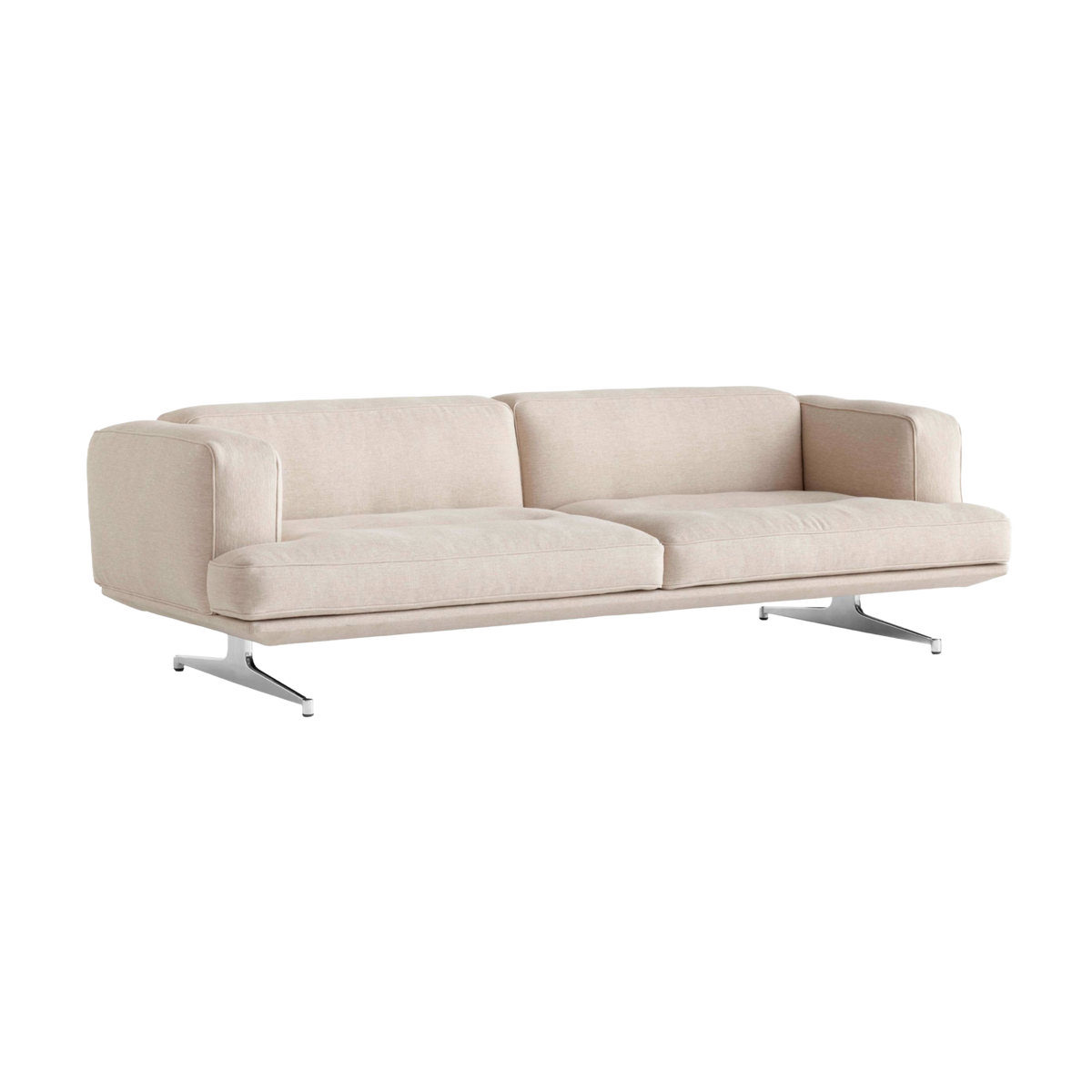 3-Seater Sofa INLAND AV23 upholstered with aluminum base