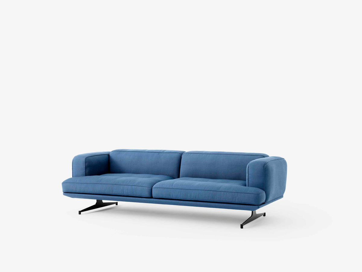 3-Seater Sofa INLAND AV23 upholstered with black base