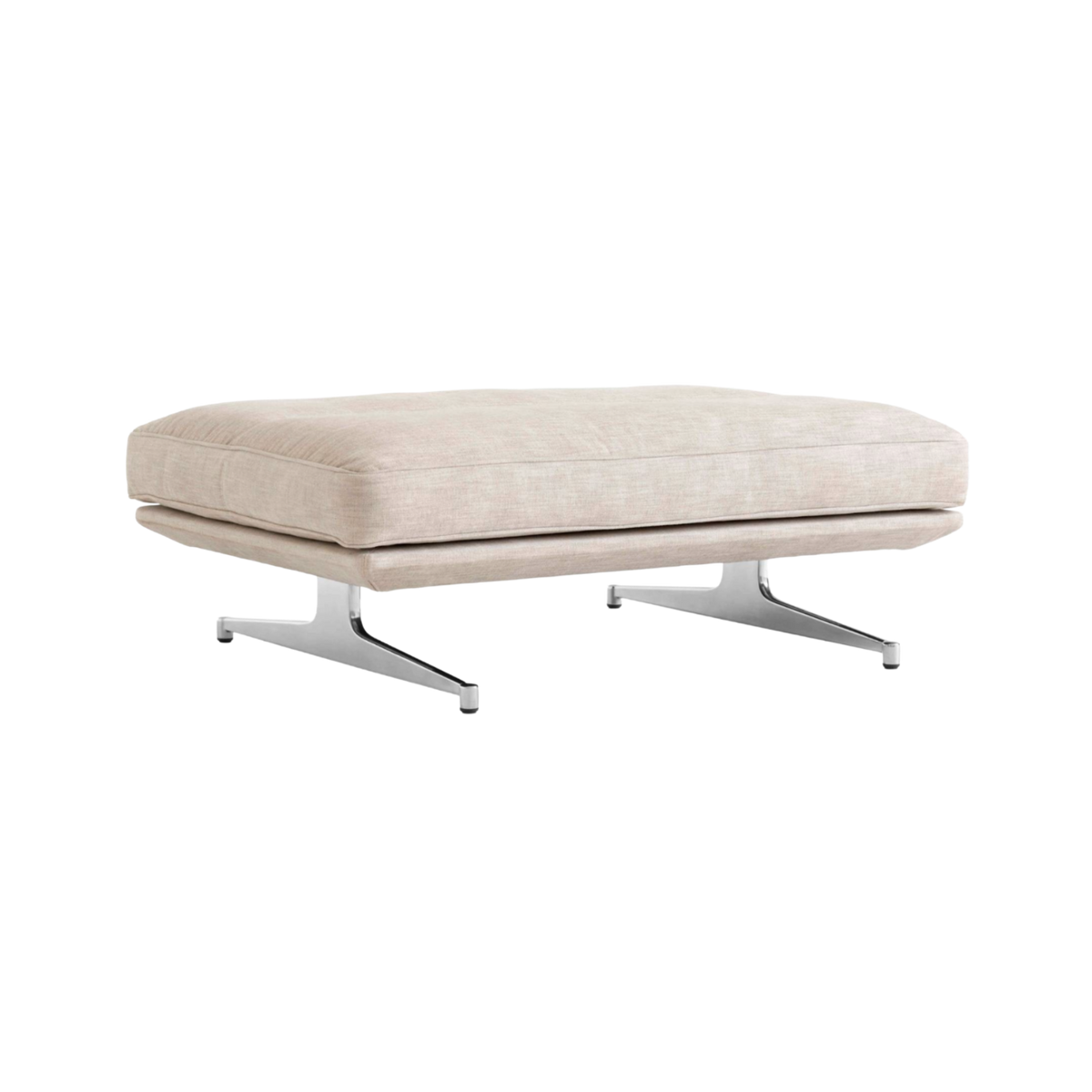 Pouf INLAND AV32 upholstered with an aluminum base