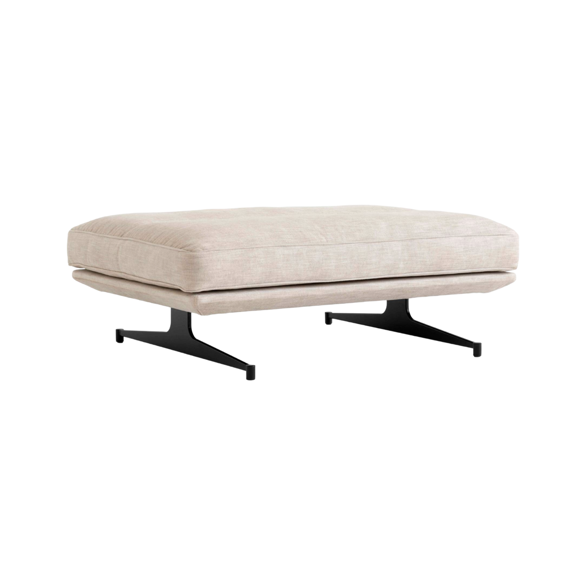 Pouf INLAND AV32 upholstered with a black base