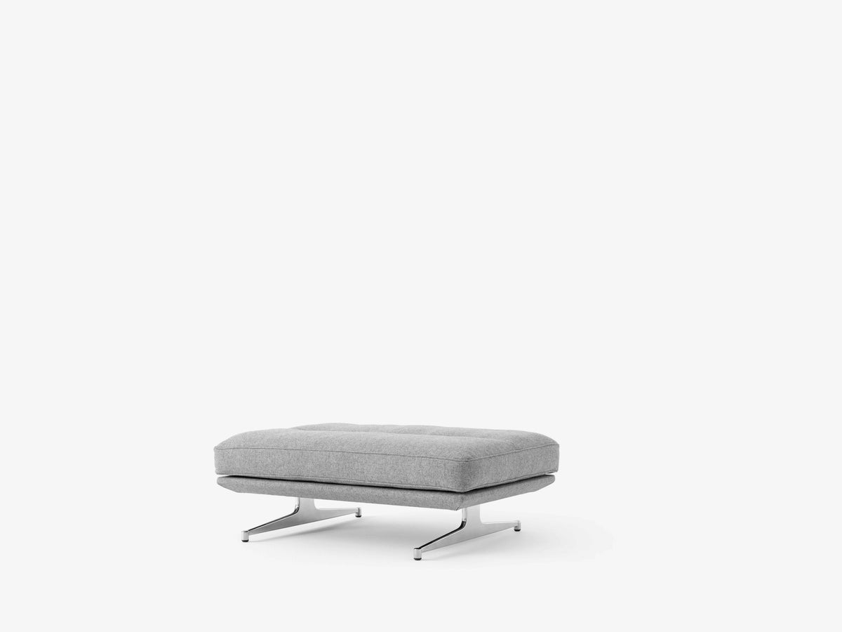 Pouf INLAND AV32 upholstered with an aluminum base