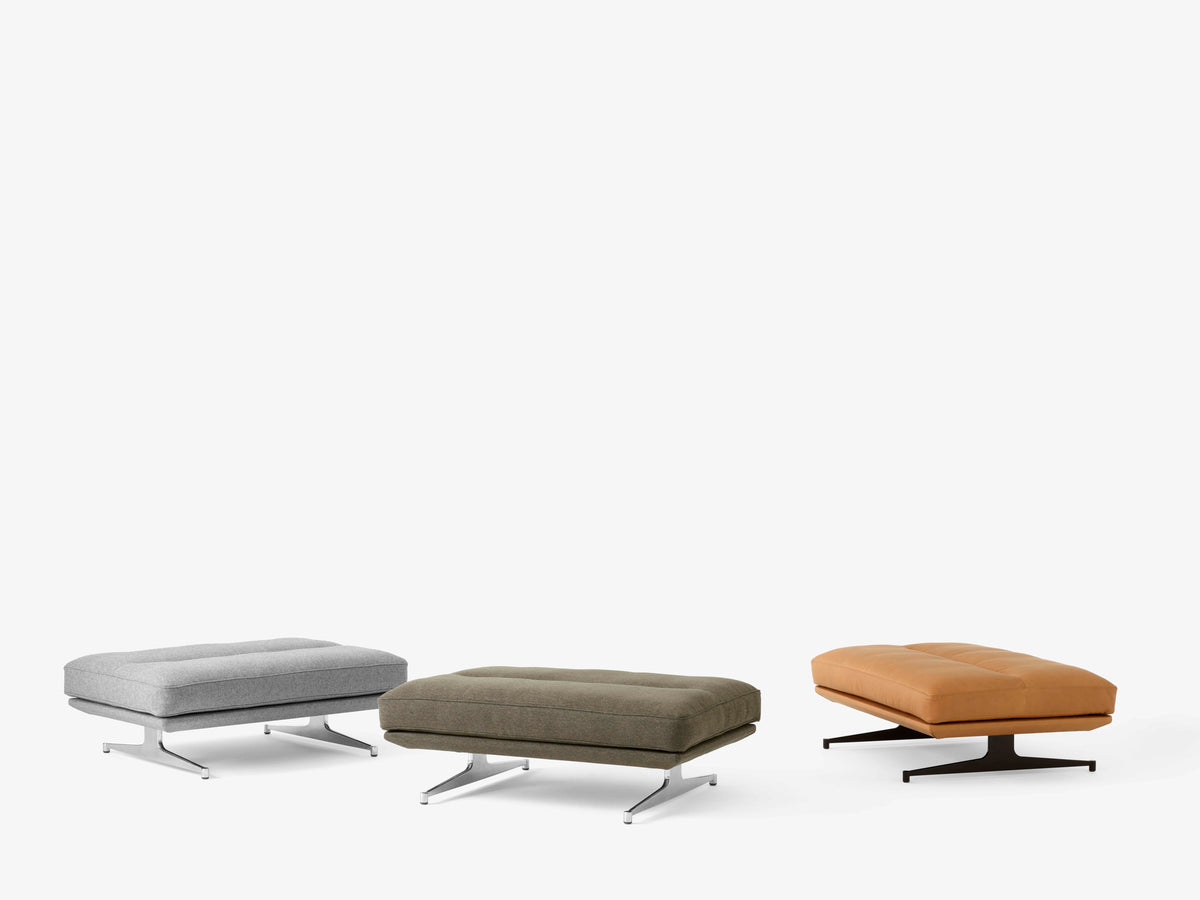 Pouf INLAND AV32 upholstered with a black base