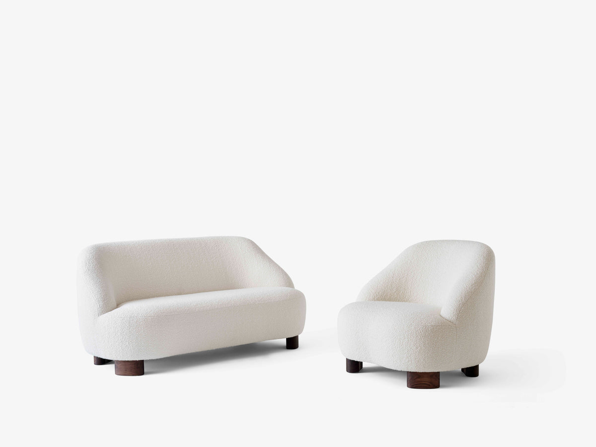 MARGAS LC3 Upholstered 2-Seater Sofa with Oak Base