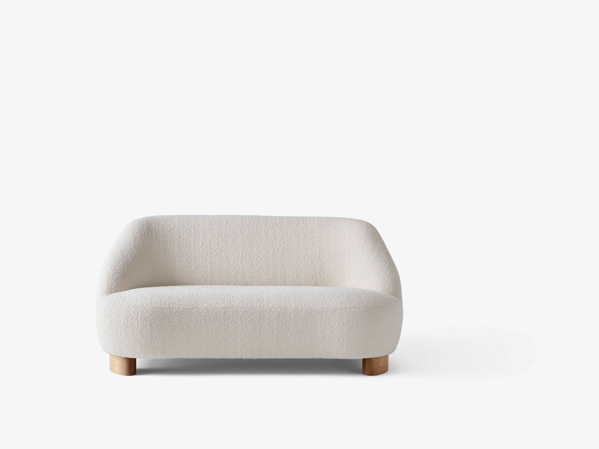 MARGAS LC3 Upholstered 2-Seater Sofa with Oak Base