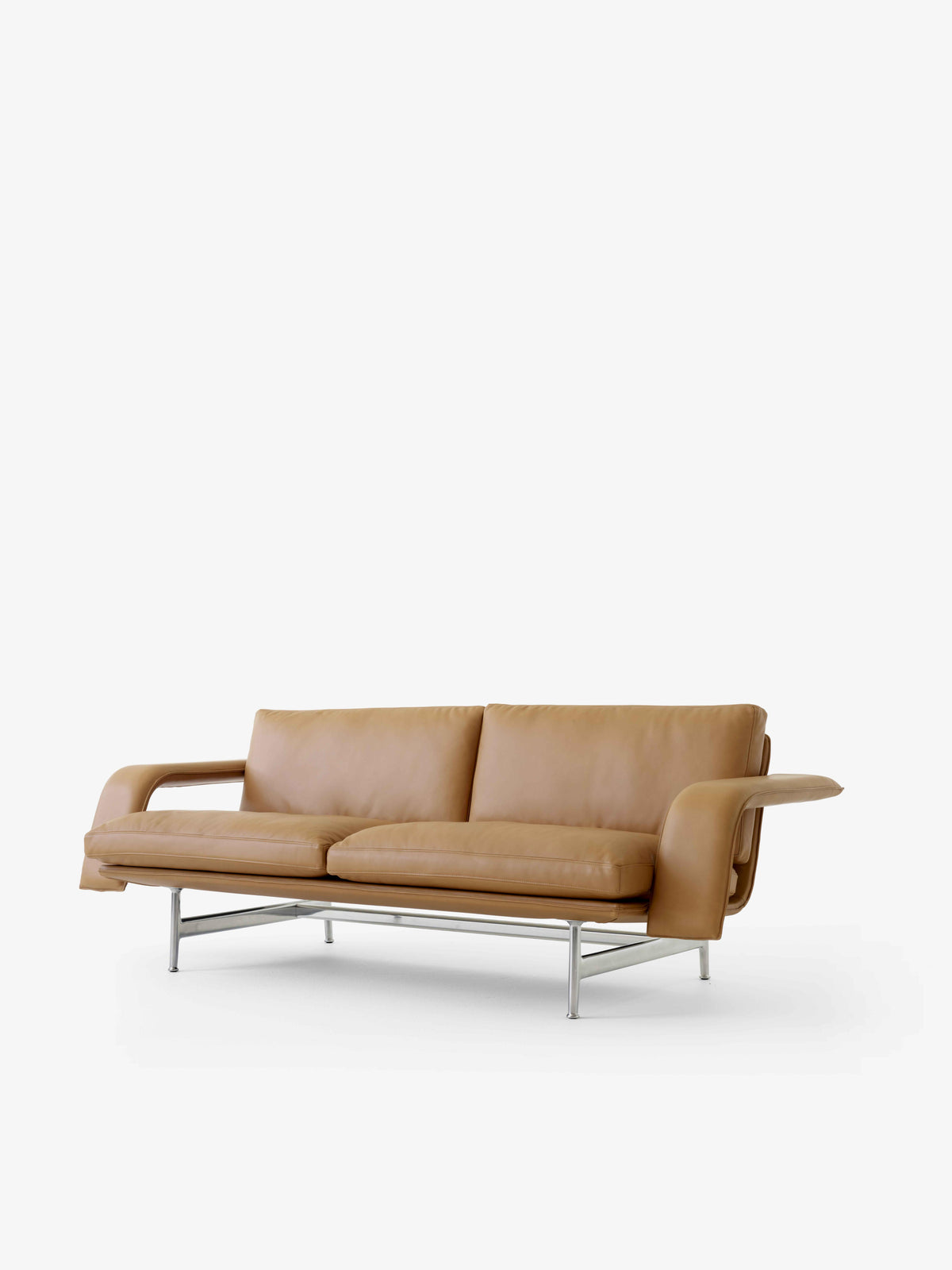 MEANTIME AV30 upholstered 2-seater sofa with aluminum base