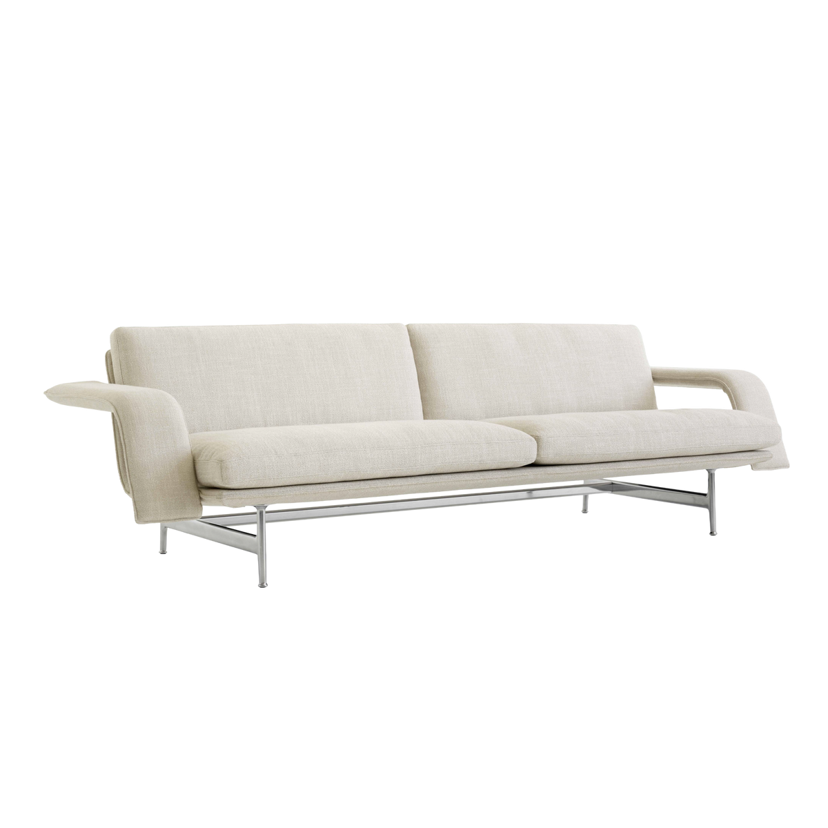 3-Seater Sofa MEANTIME AV31 upholstered with an aluminum base