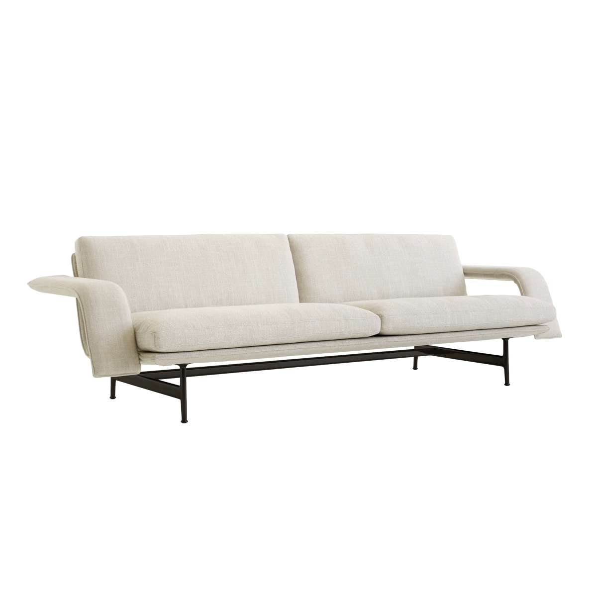 3-Seater Sofa MEANTIME AV31 upholstered with a black base