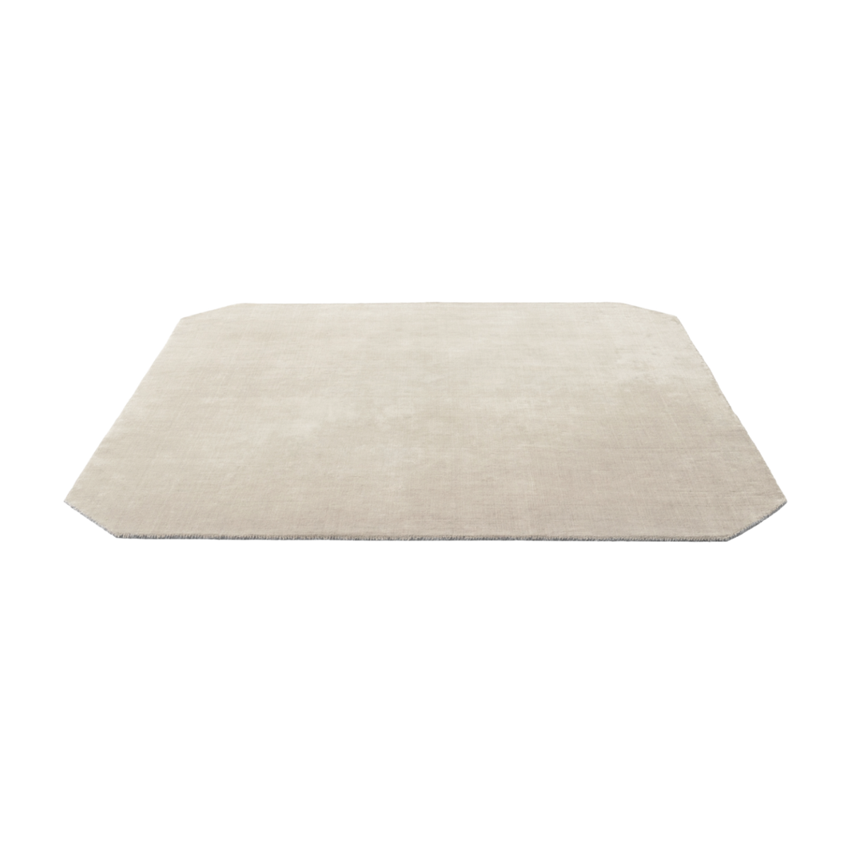 THE MOOR square rug with rounded corners in beige
