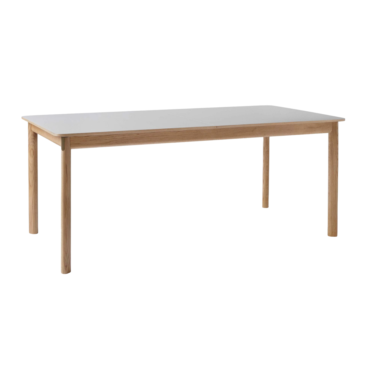 PATCH extendable table beige laminated top with oak base