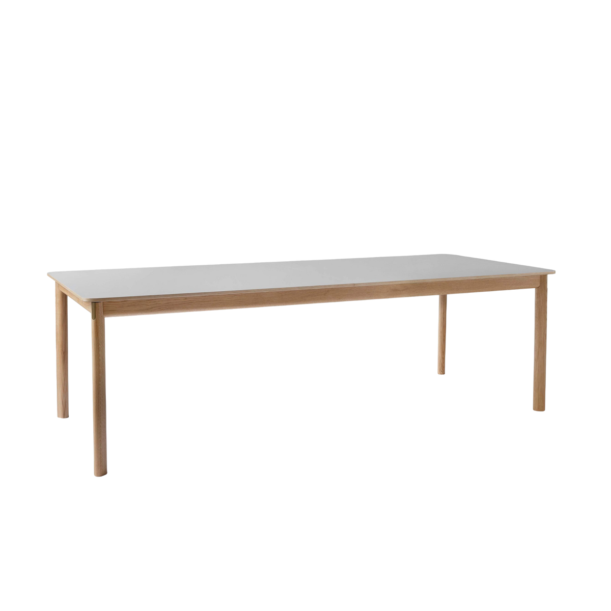 PATCH extendable table beige laminated top with oak base