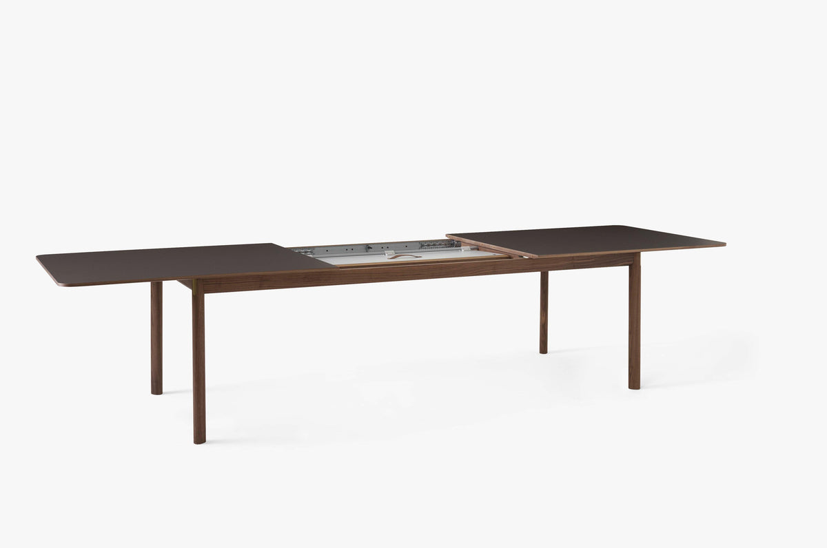 PATCH extendable table beige laminated top with oak base