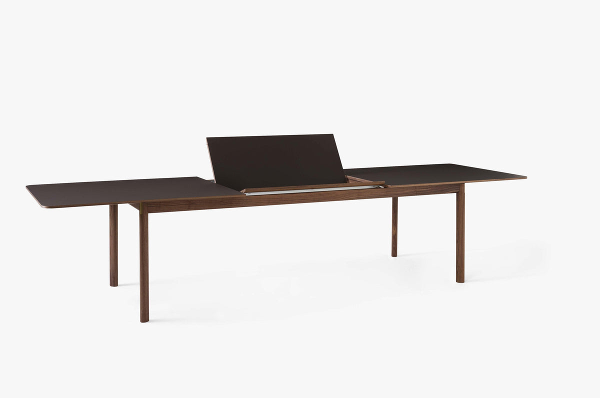 PATCH extendable table beige laminated top with oak base