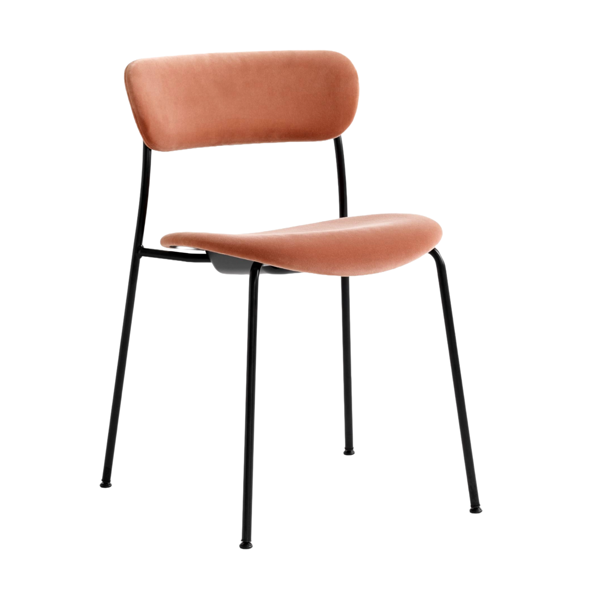 PAVILION AV12 upholstered chair with a black base