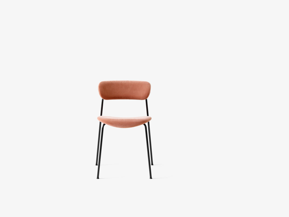 PAVILION AV12 upholstered chair with a black base