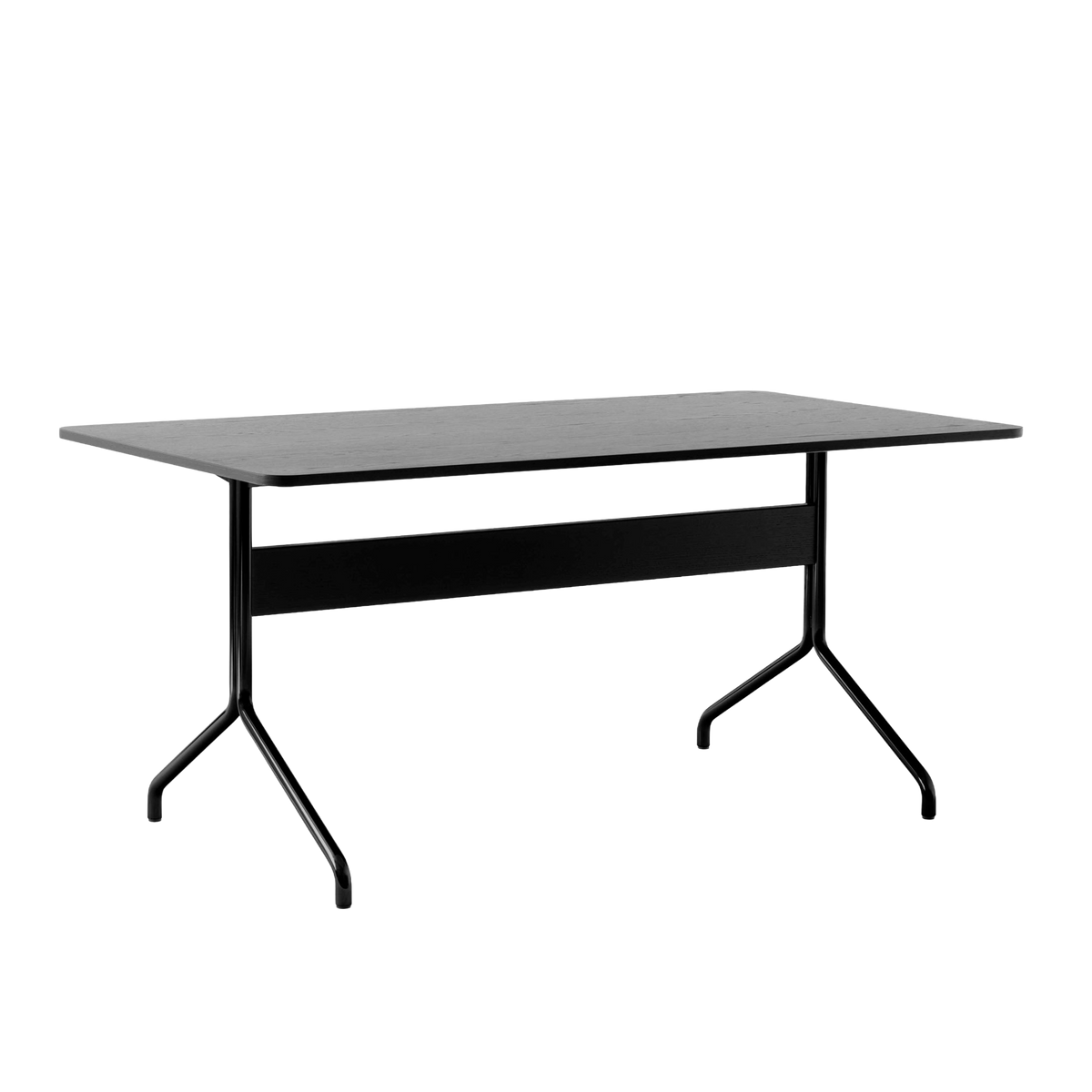PAVILION table in black lacquered oak with a black base