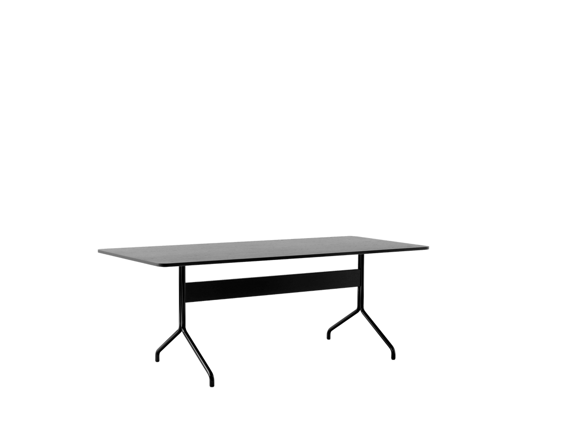 PAVILION table in black lacquered oak with a black base