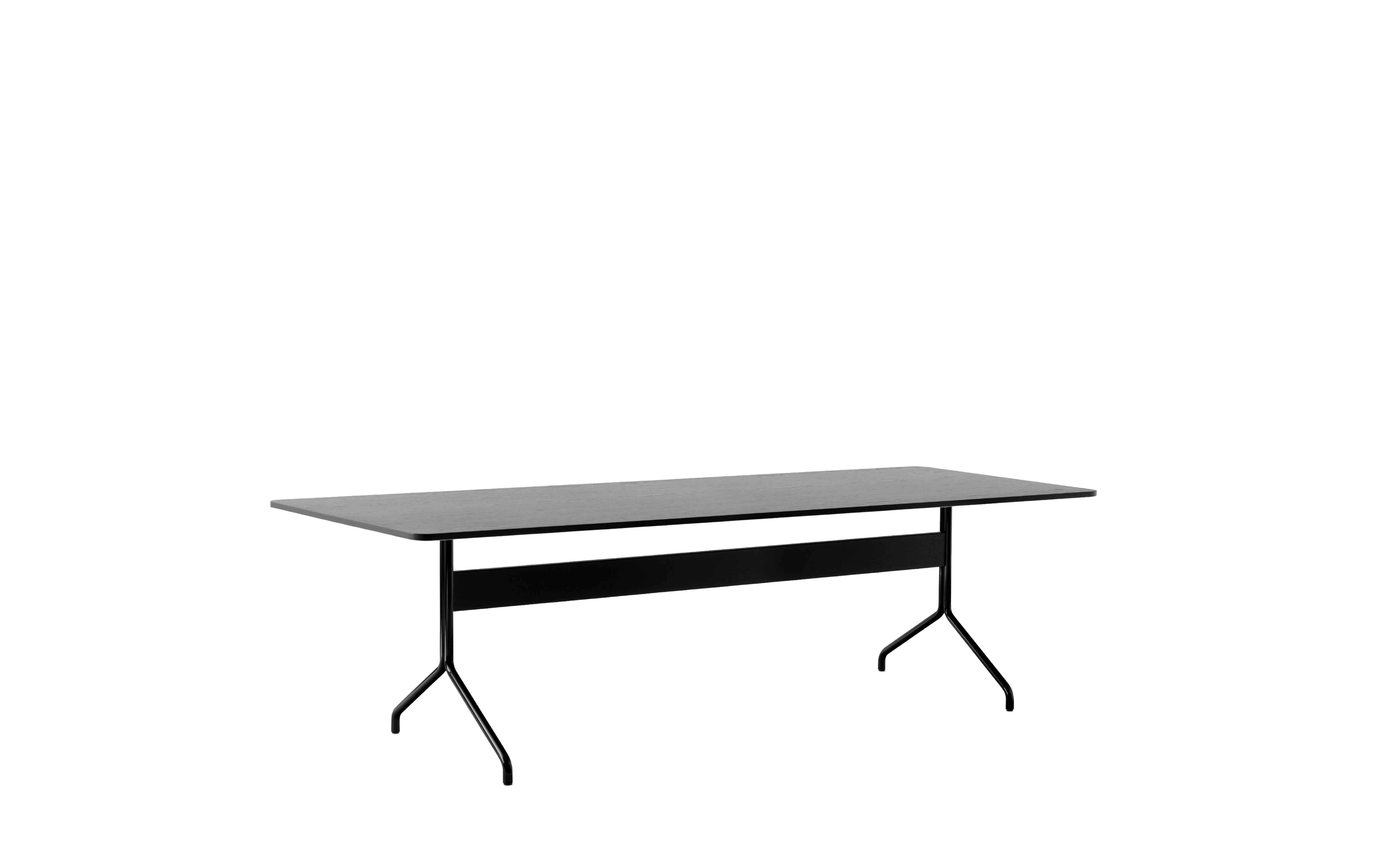 PAVILION table in black lacquered oak with a black base