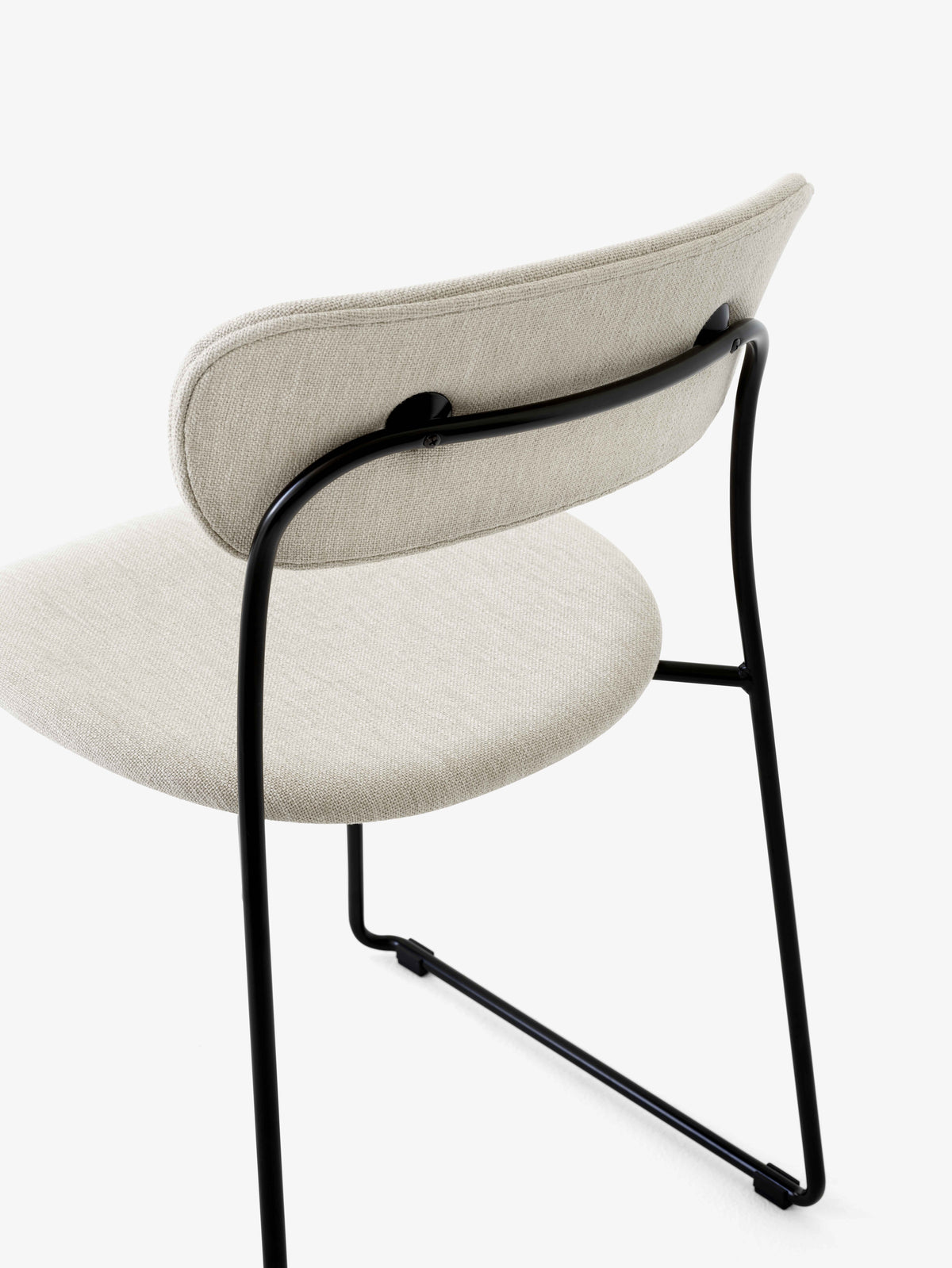 PAVILION AV53 upholstered chair with a black base