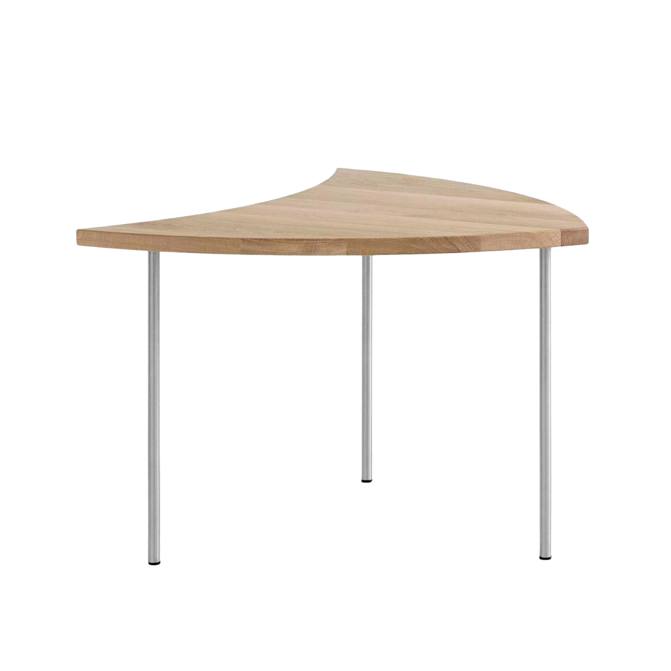PINWHEEL HM7 Side Table in Oiled Oak with Steel Base