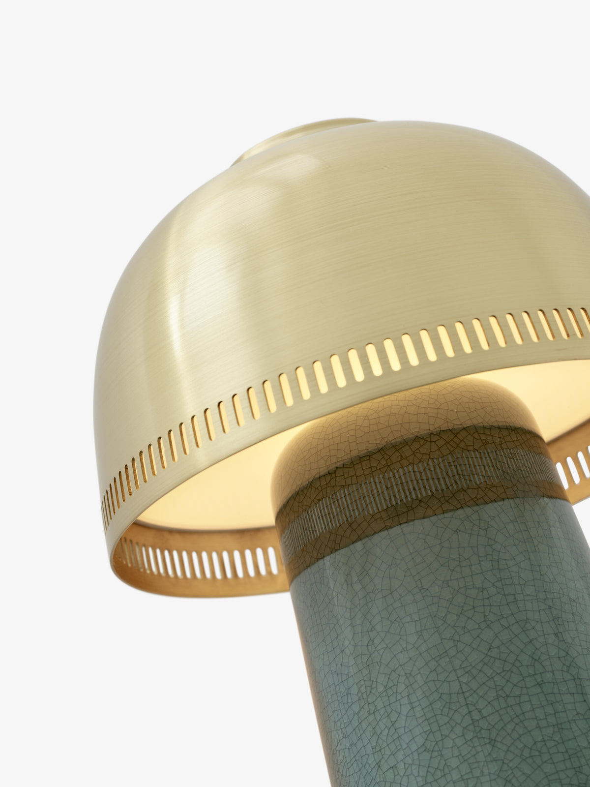 Portable lamp RAKU SH8 brass shade with a sea base