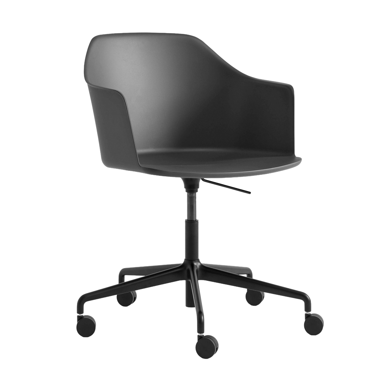 RELY HW53 Office Chair in Black with Black Aluminum Base