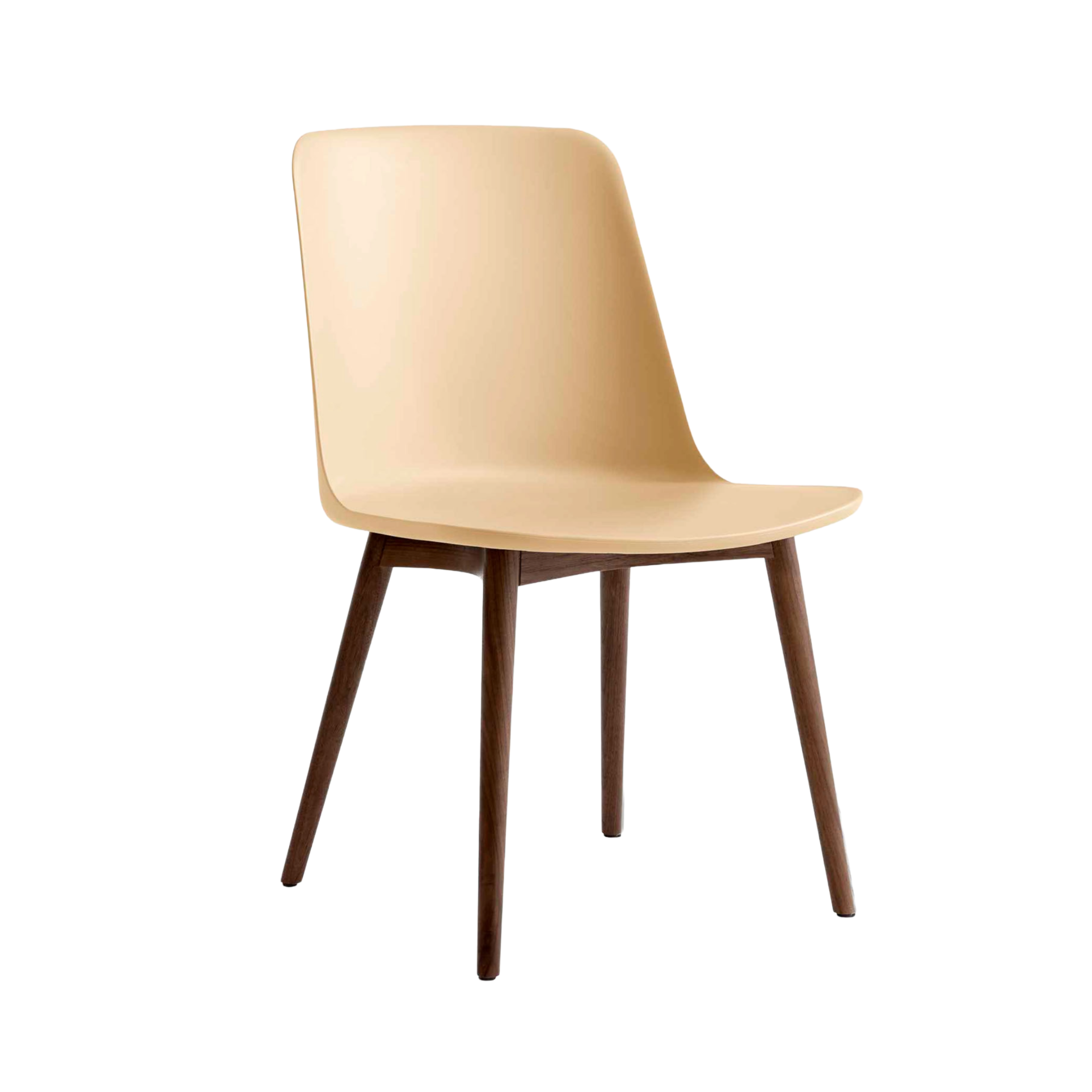 RELY HW71 Chair in Sand with Walnut Base