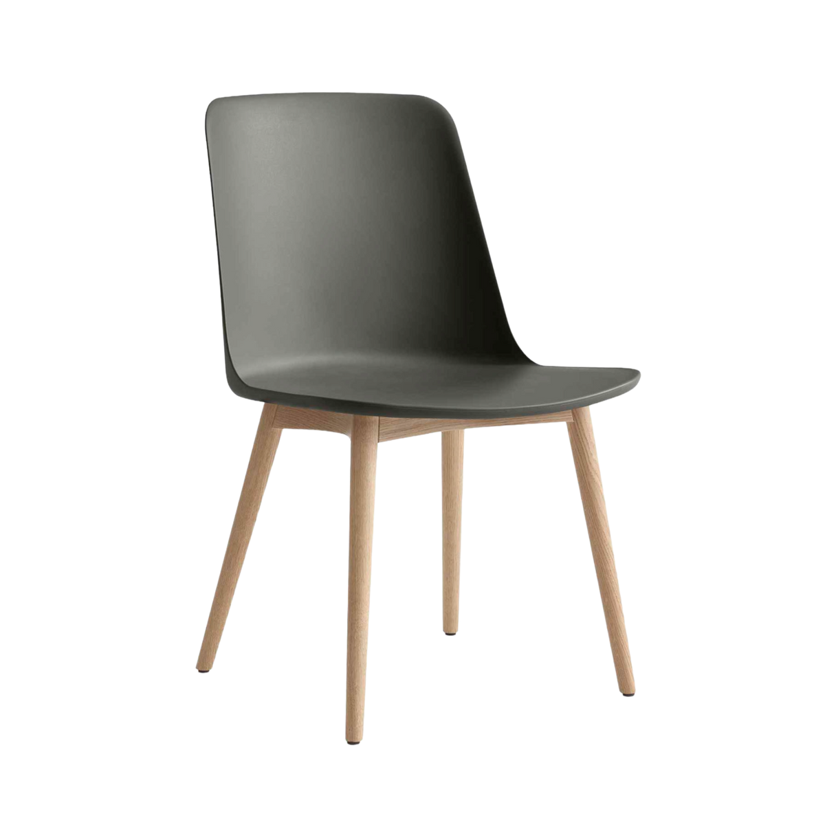 RELY HW71 Chair in Graphite with Oak Base