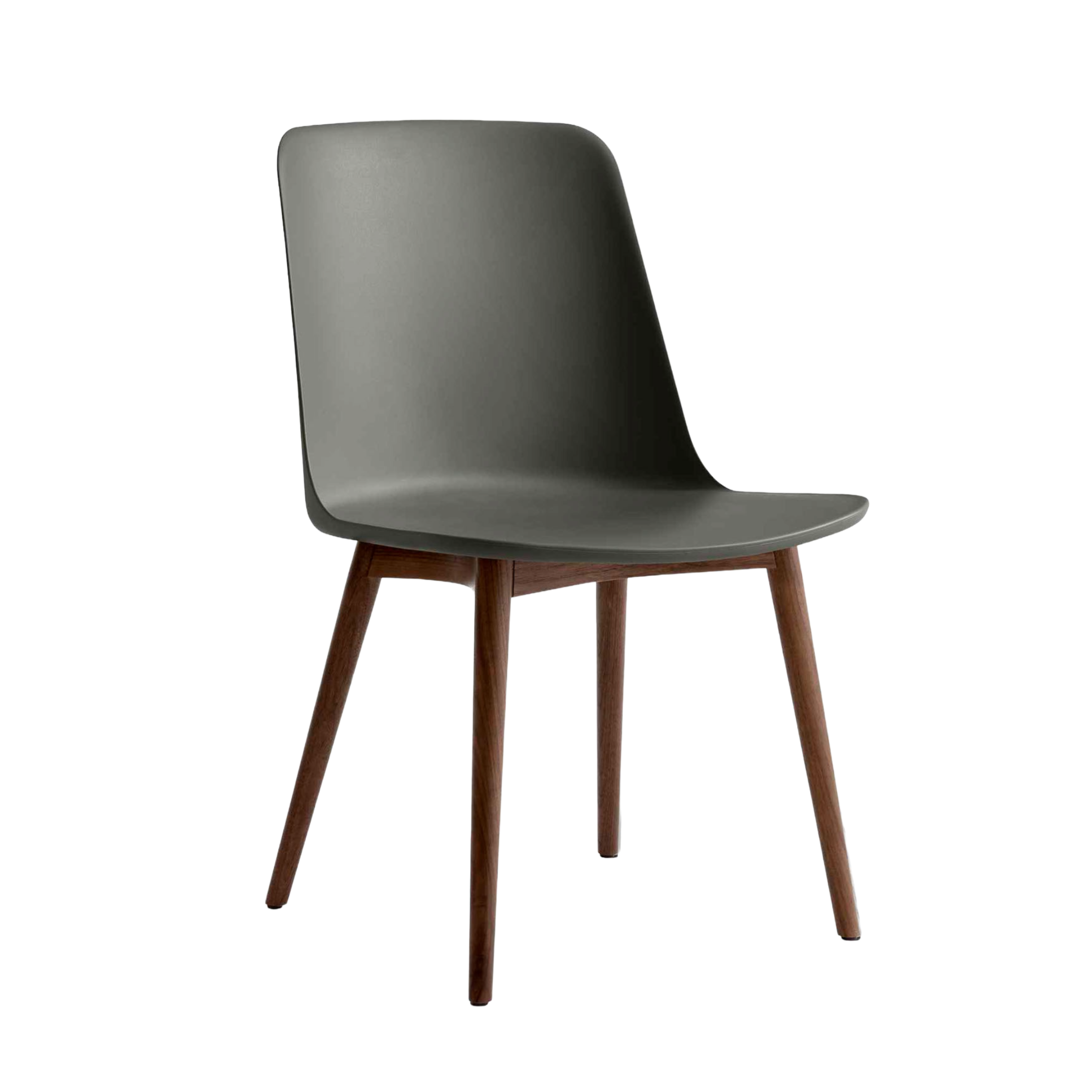 RELY HW71 Chair in Graphite with Walnut Base