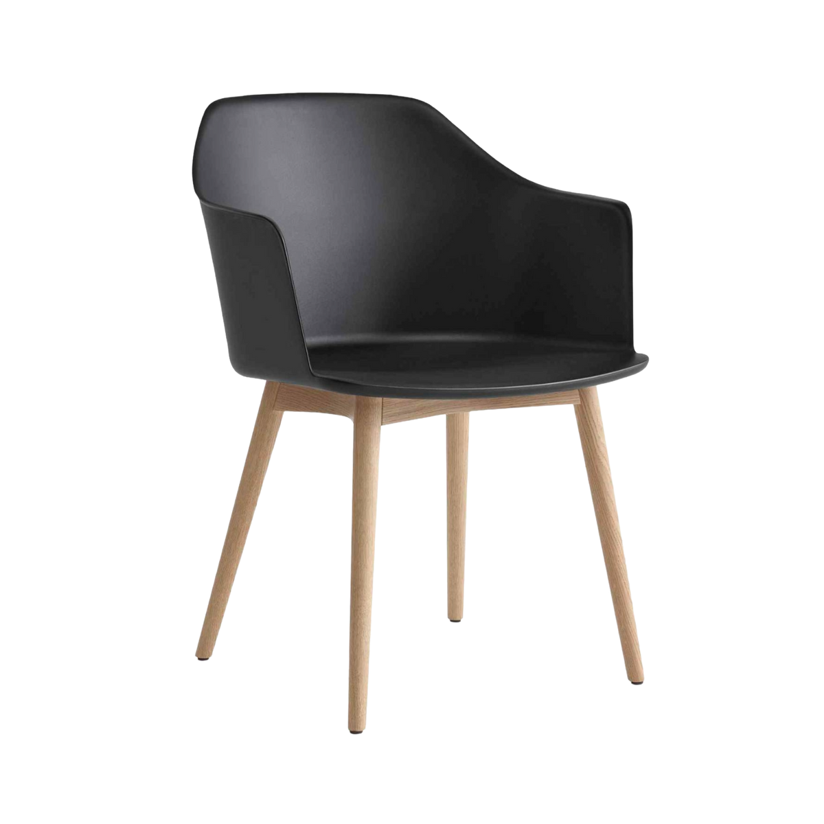 RELY HW76 armchair black with oak base
