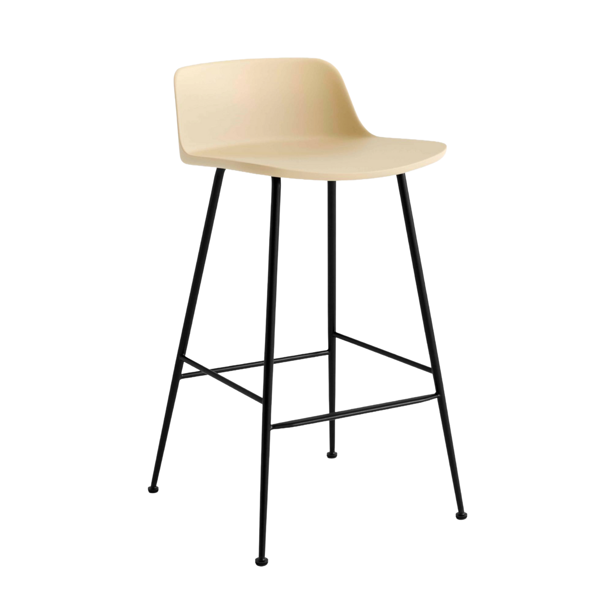 RELY Sand Stool with Black Steel Base