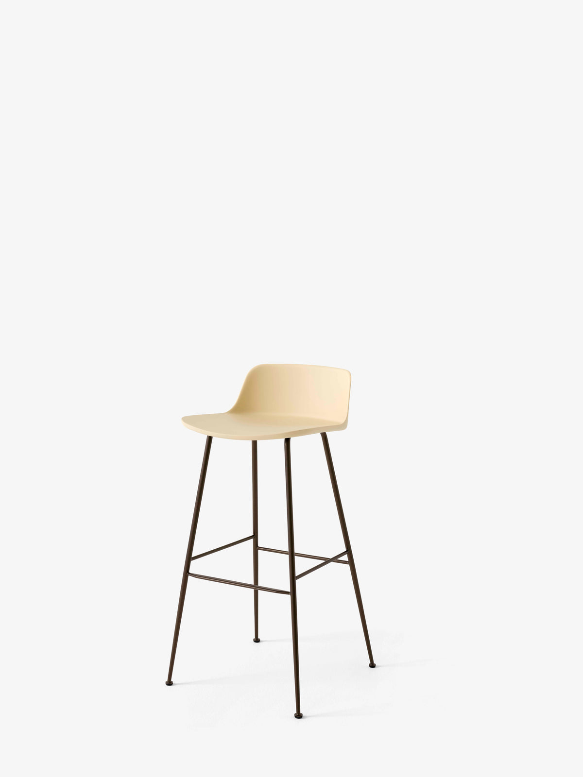 RELY Sand Stool with Brown Steel Base