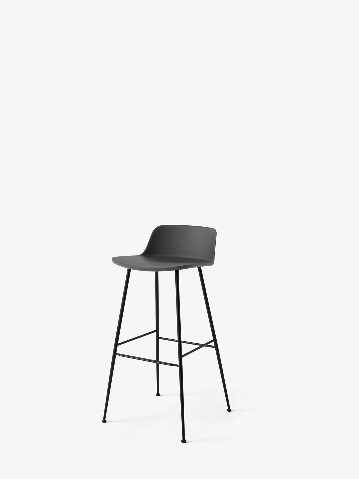 RELY Graphite Stool with Black Steel Base