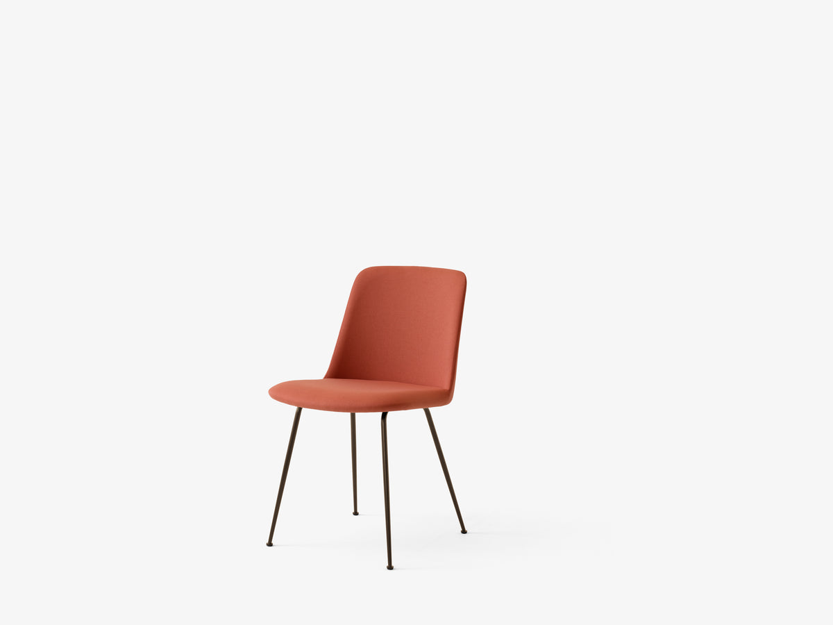 RELY HW8 upholstered chair with a bronze base