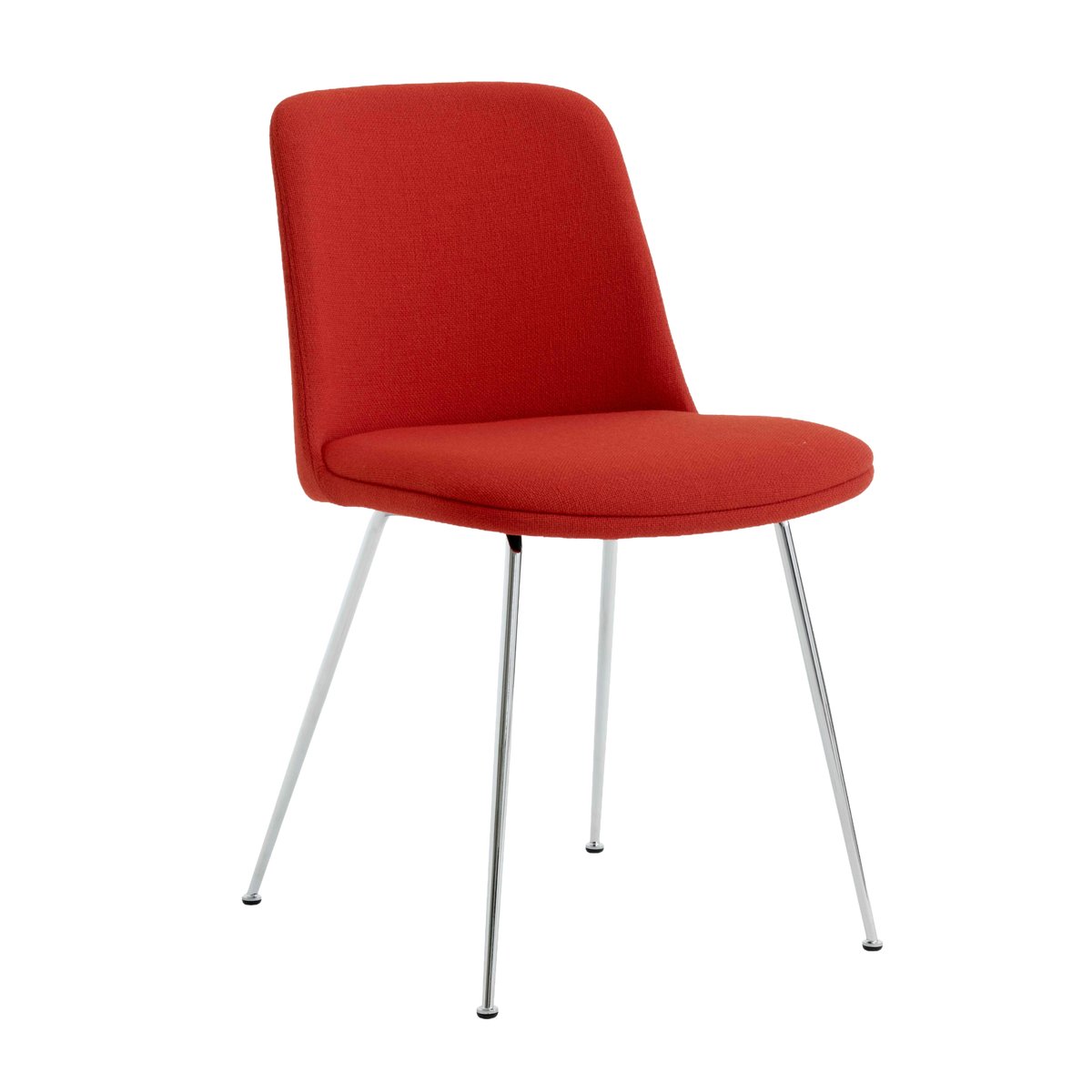 RELY HW9 upholstered chair with a chrome base
