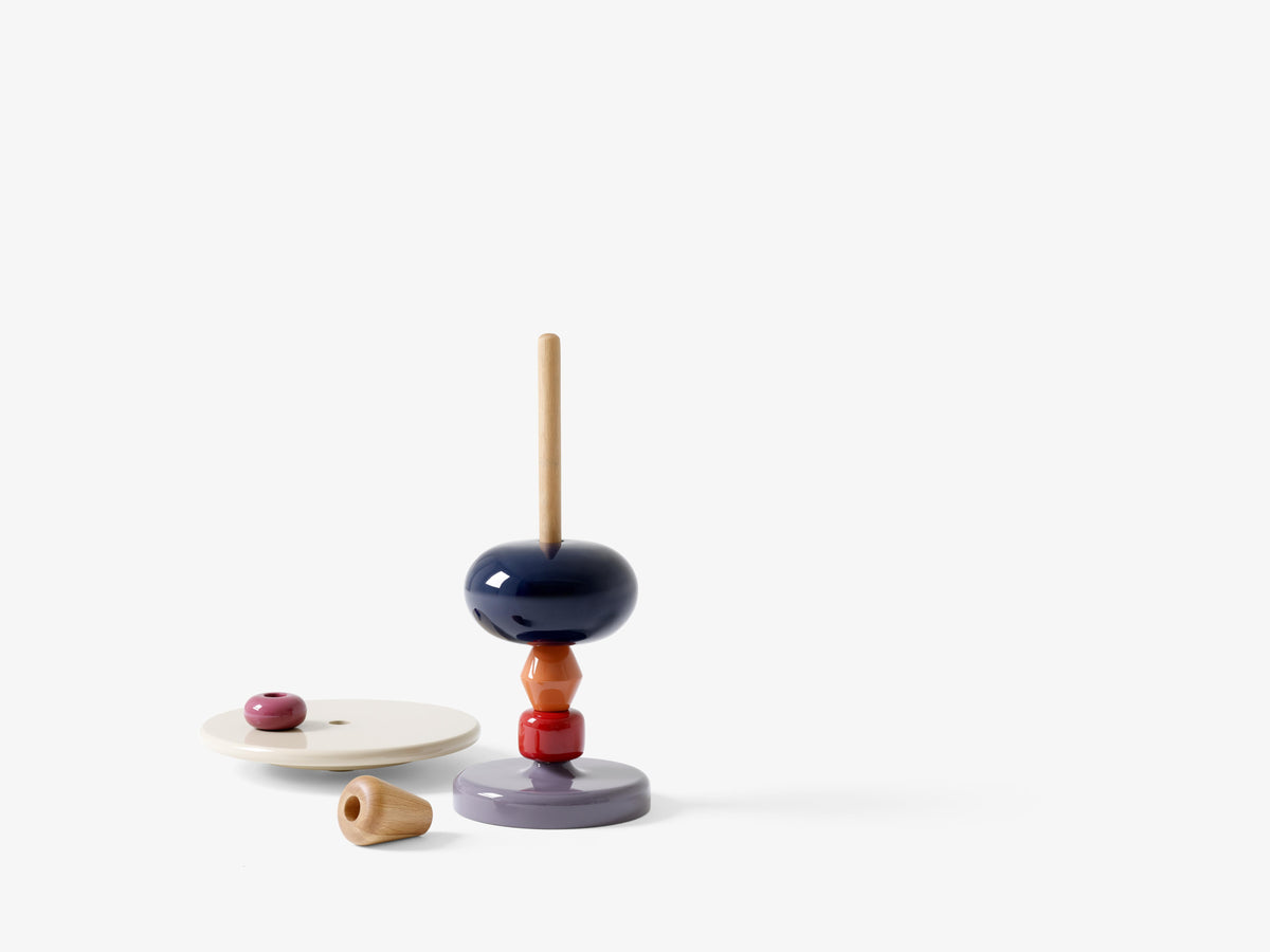SHUFFLE MH1 multicolored side table with a beige top