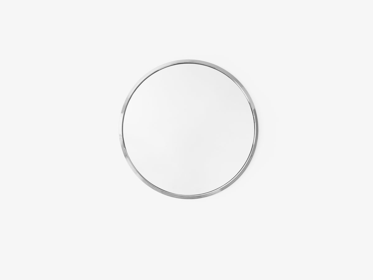 Round wall mirror SILLON with a steel frame
