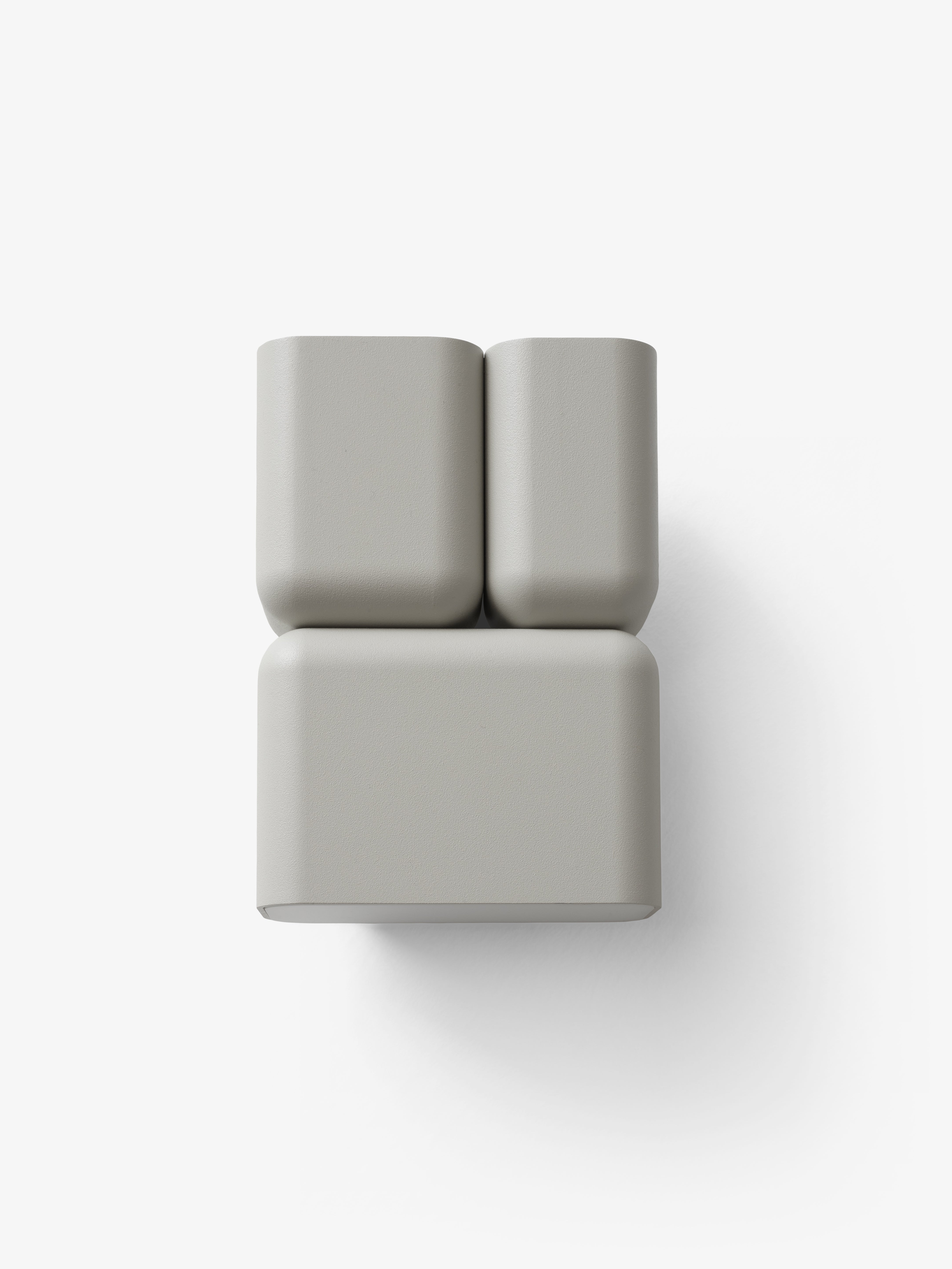 Wall lamp TABATA in satin gray