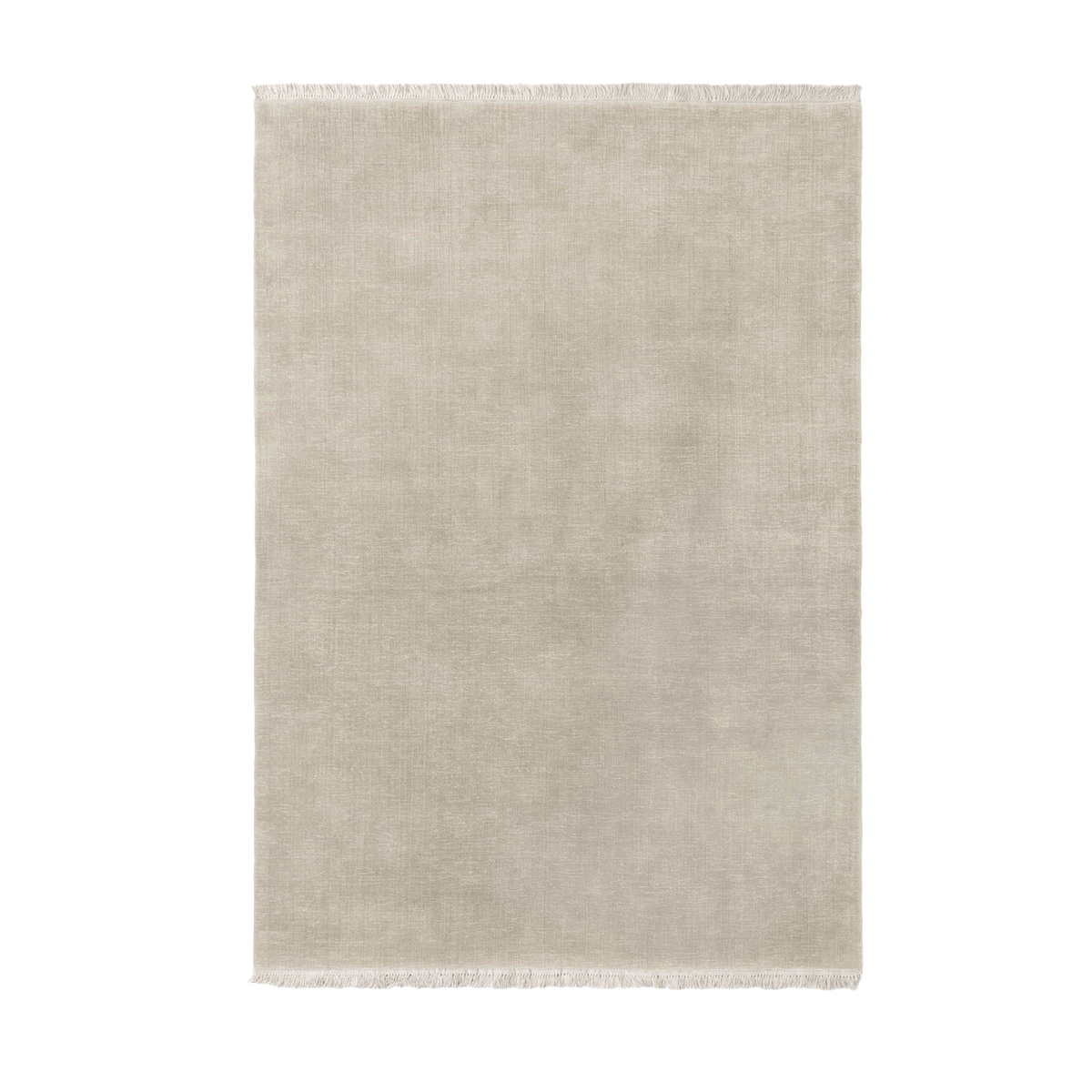 THE MOOR fringed rug in beige