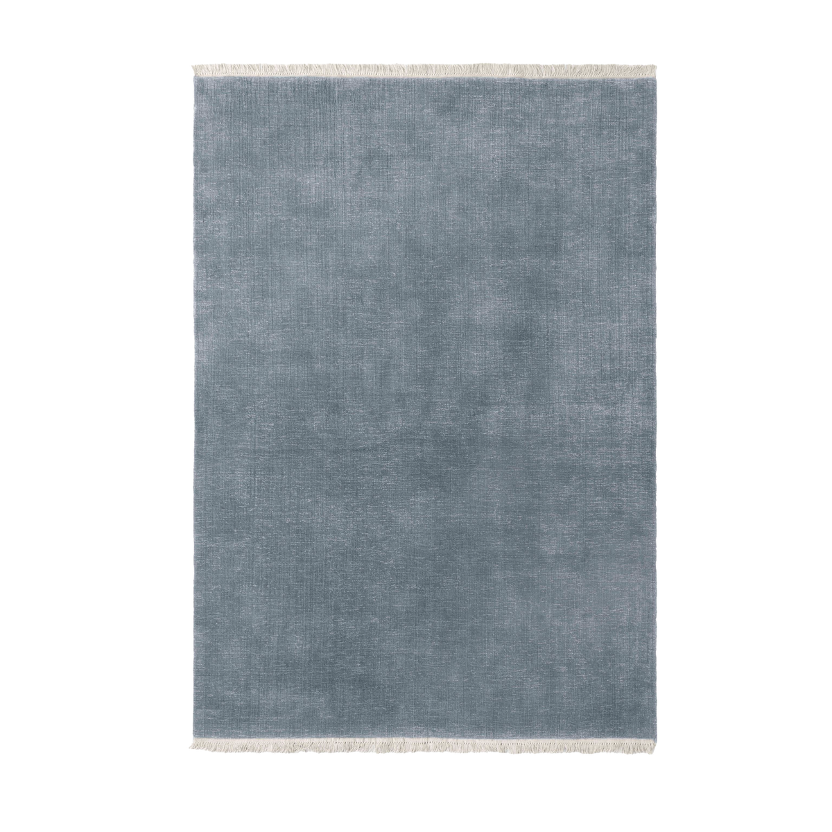 THE MOOR fringed rug in blue