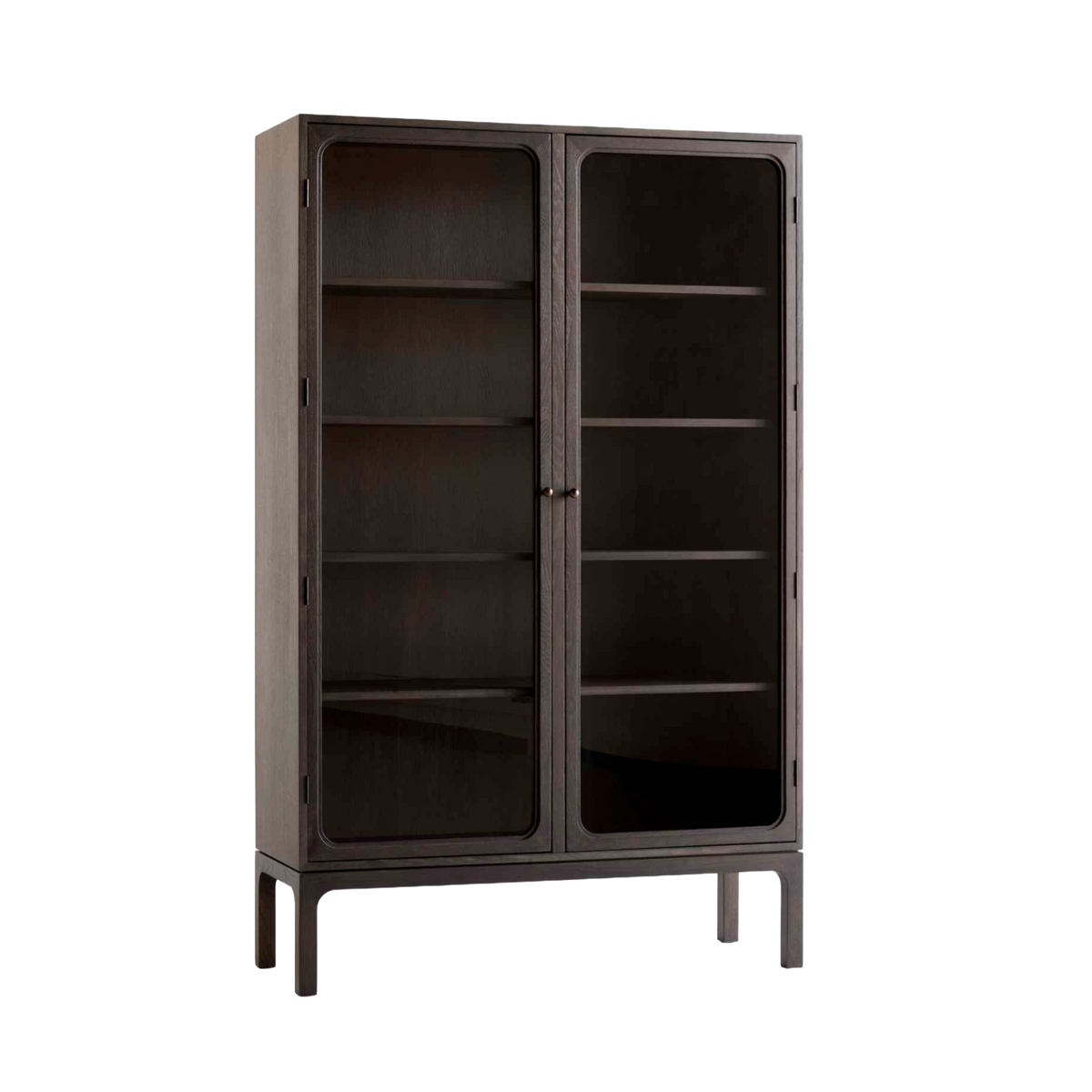 TRACE SC88 display cabinet in dark lacquered oak