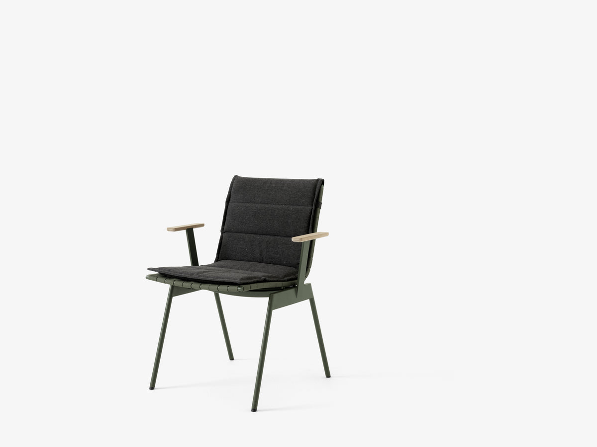 Outdoor chair with armrests VILLE AV34 dark green