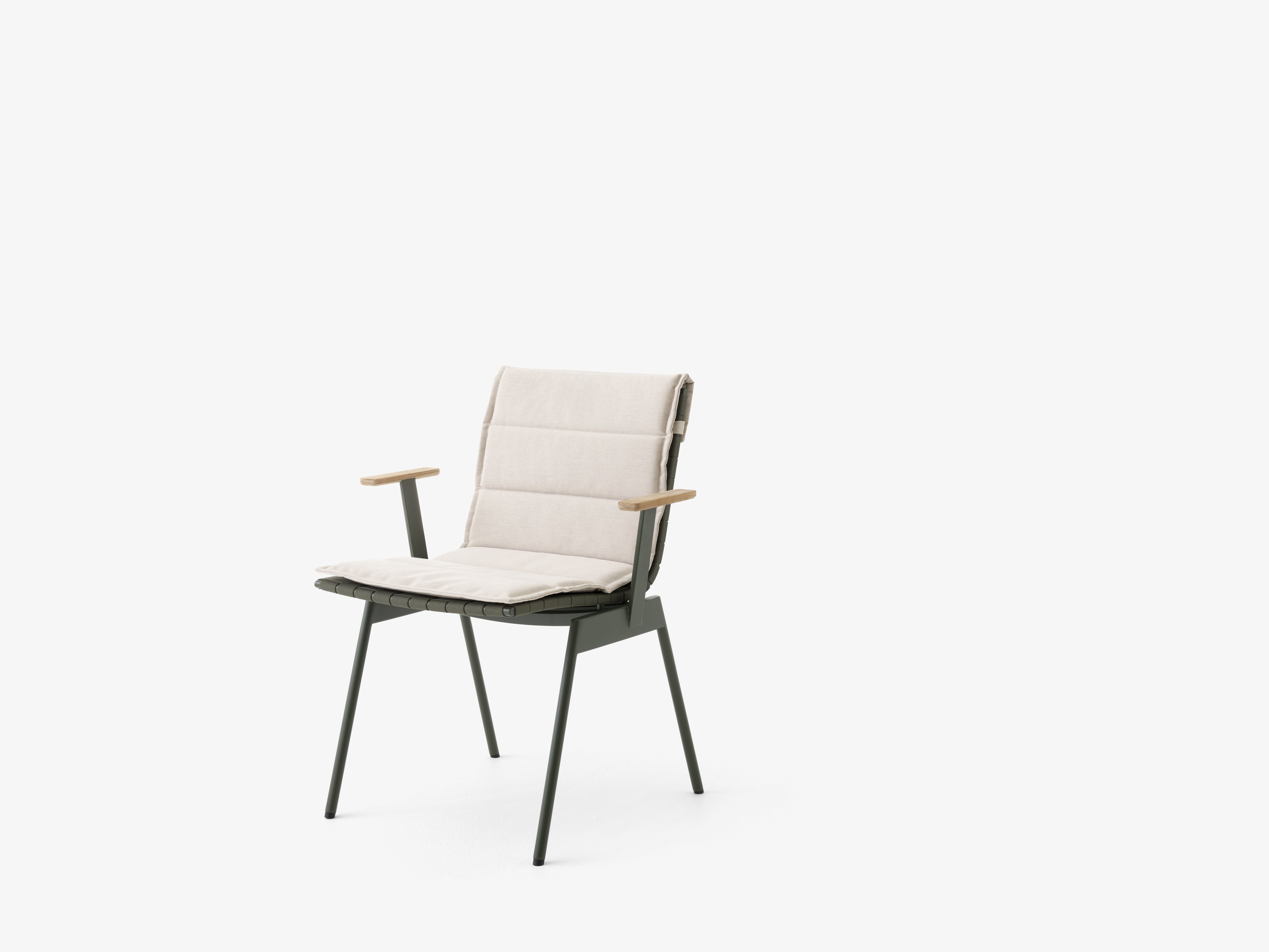 Outdoor chair with armrests VILLE AV34 dark green