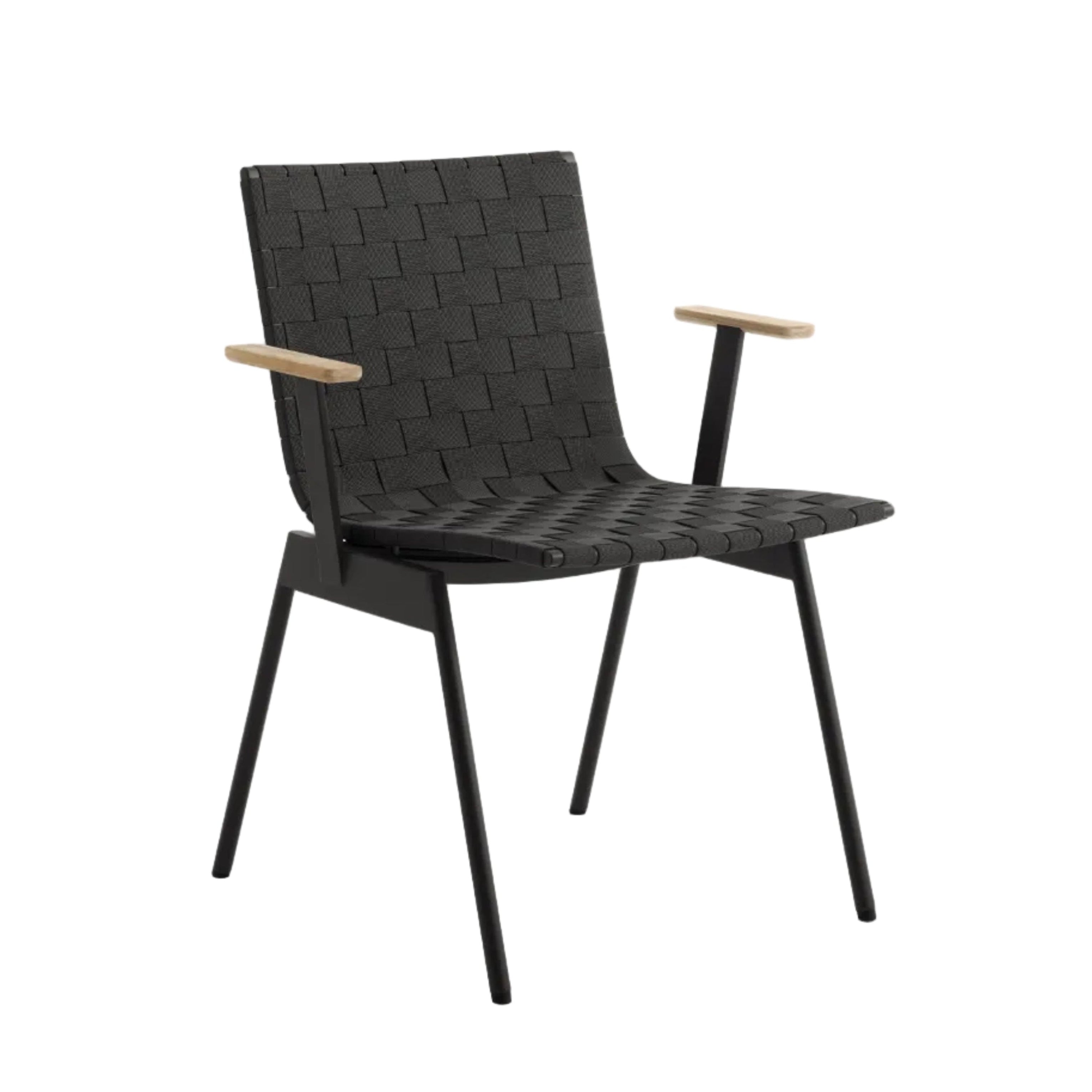 Outdoor chair with armrests VILLE AV34 black