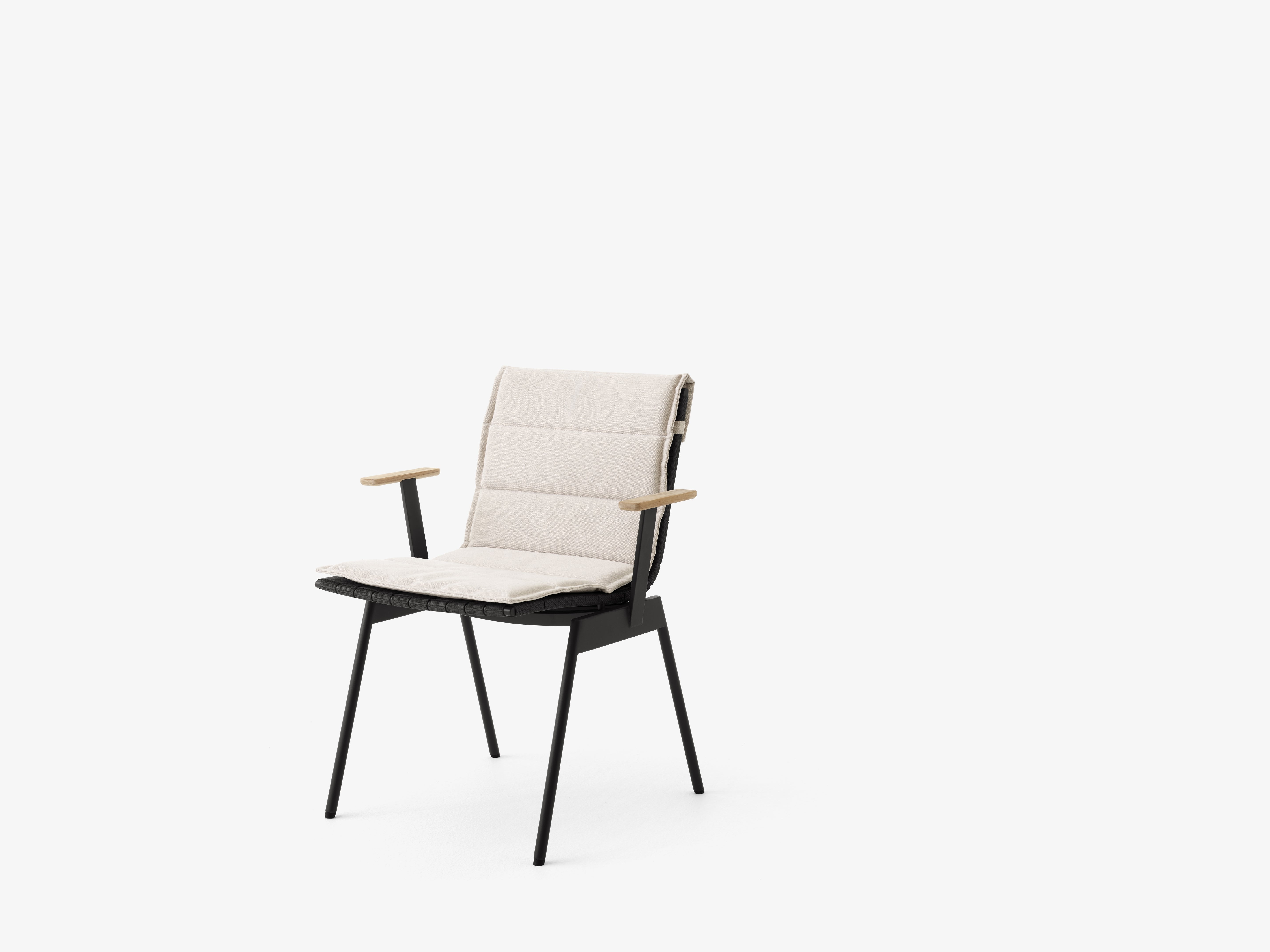 Outdoor chair with armrests VILLE AV34 black