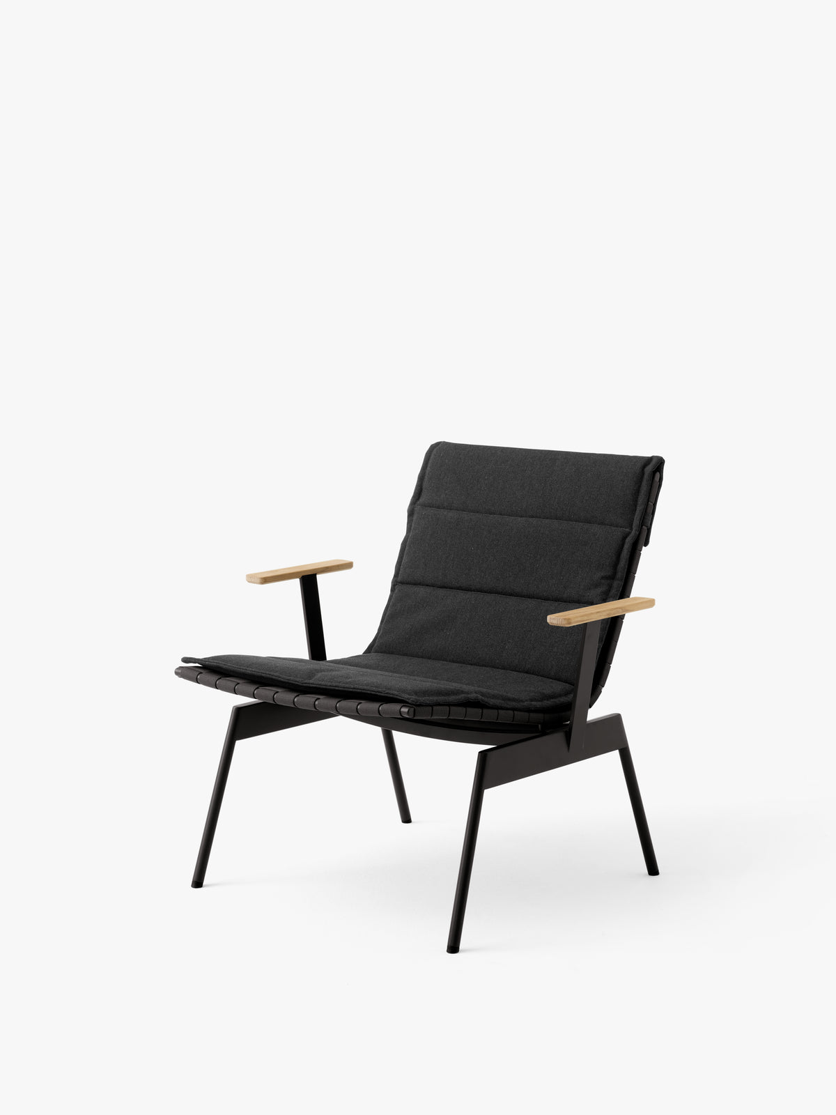 Outdoor armchair with armrests VILLE AV45 black